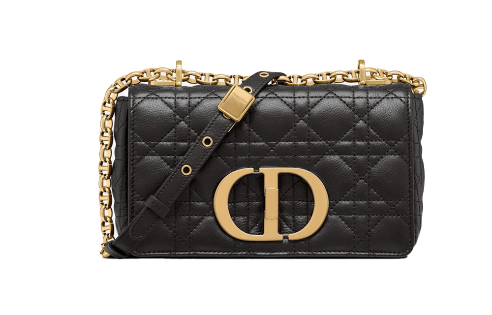 DIOR Caro Soft Cow Leather Crossbody Bag, Shoulder Bag Women's Black