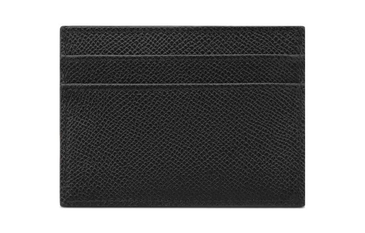 DIOR 30 Montaigne Grain Cow Leather Card Holder Card Holder Women's Black