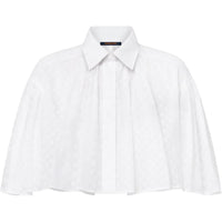 LOUIS VUITTON Monogram Fil Coupé Cape Blouse
