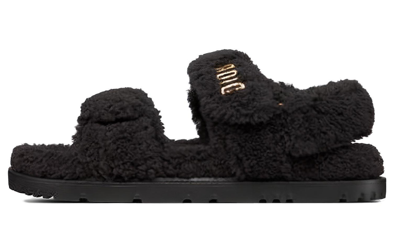 DIOR Women's DIORact Sandal 'Black Shearling'