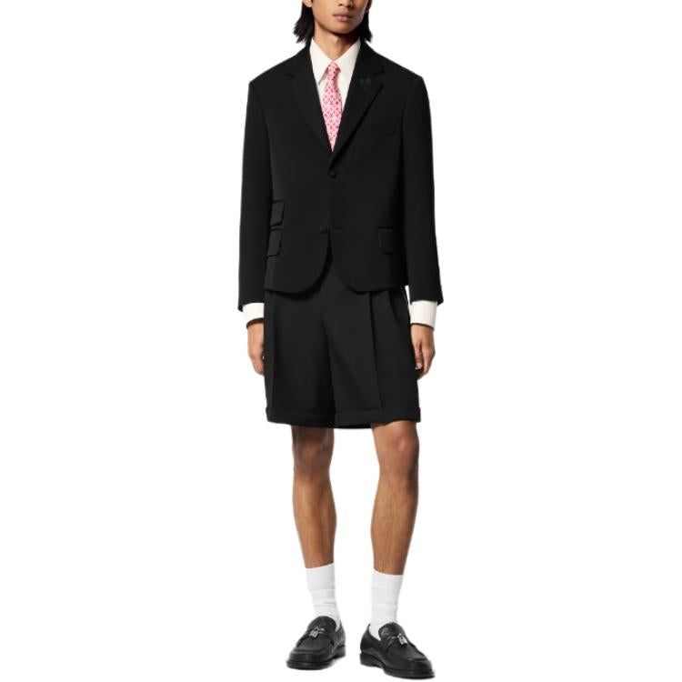 LOUIS VUITTON Embroidered Signature Wool Tailored Jacket