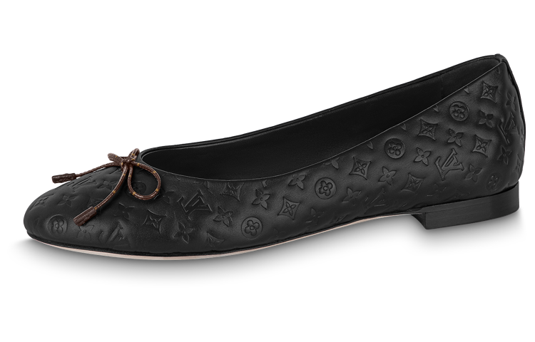 LOUIS VUITTON Lv Nina Flat Ballerina Shoes 'Black Monogram' Women's