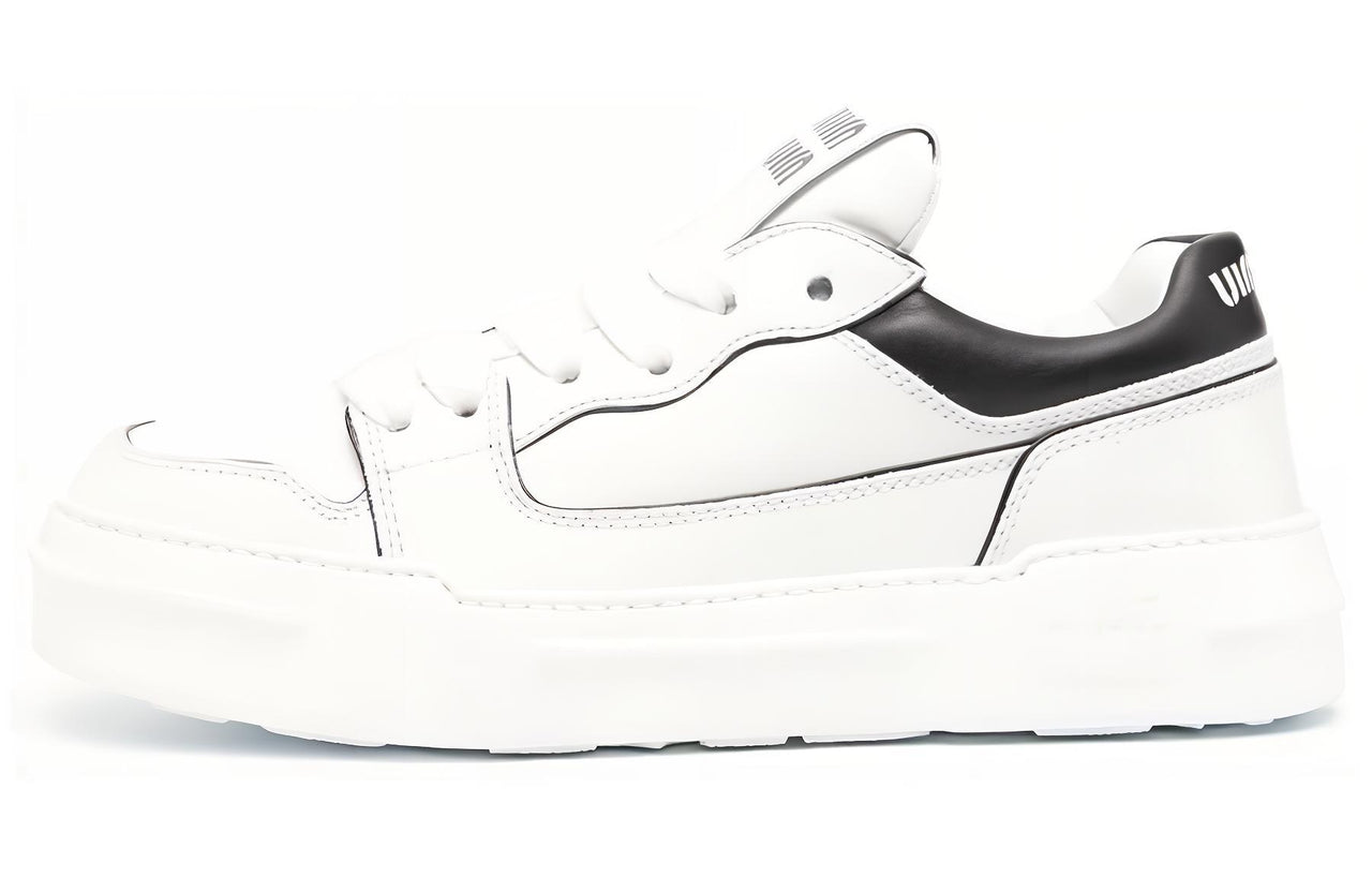 MIU MIU Low Top Stylish Skateboarding Shoes Women's White Black
