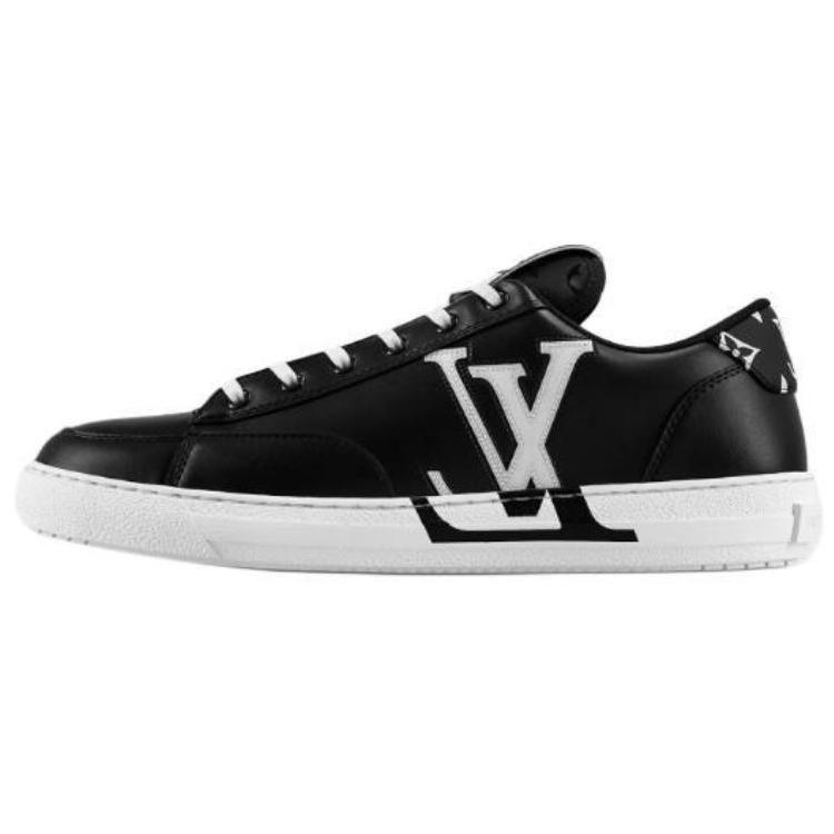 LOUIS VUITTON Charlie Low-Top Stylish Skateboarding Shoes Men's Black