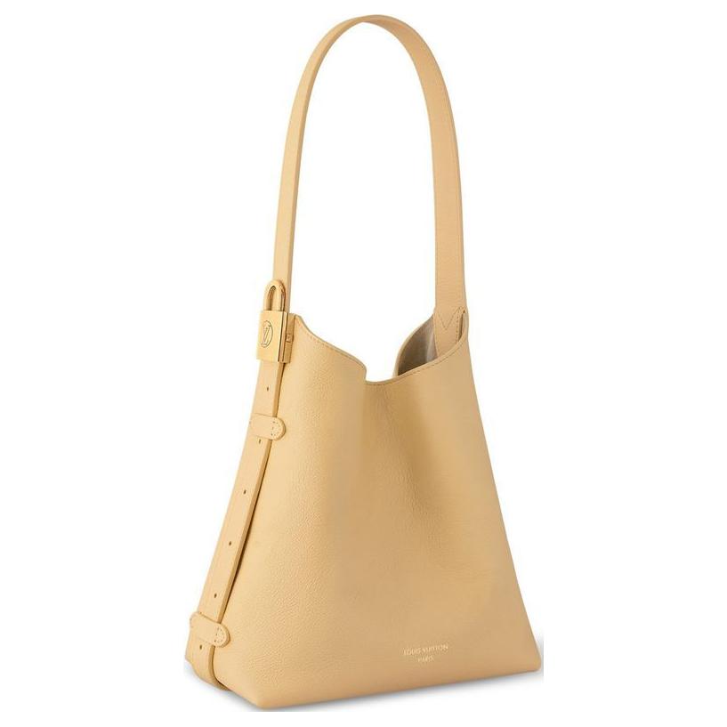 LOUIS VUITTON Leather Handbag Shoulder Bag Small Size Women's Yellow