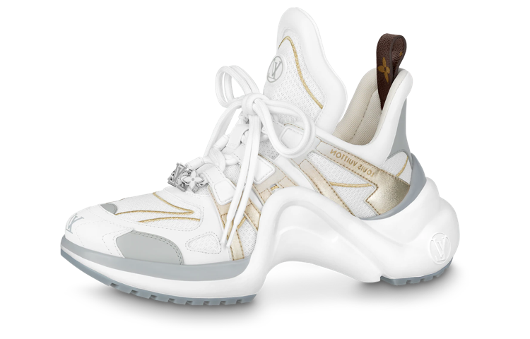 LOUIS VUITTON Archlight 1.0 Sneakers 'White With Gold Silver' Women's