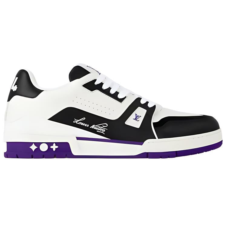 LOUIS VUITTON Trainer Low-Top Skateboard Shoes Women's Purple