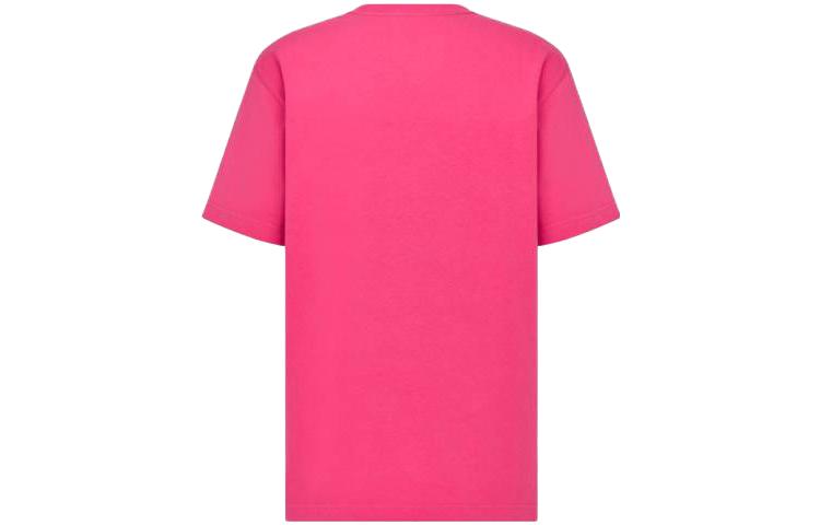DIOR Logo Print Casual Short-Sleeved T-Shirt T-Shirt Unisex Pink