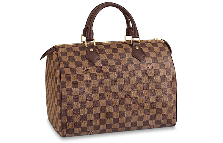 LOUIS VUITTON Speedy Coated Canvas With Leather Trim Pillow Bag Handbag Women's Brown
