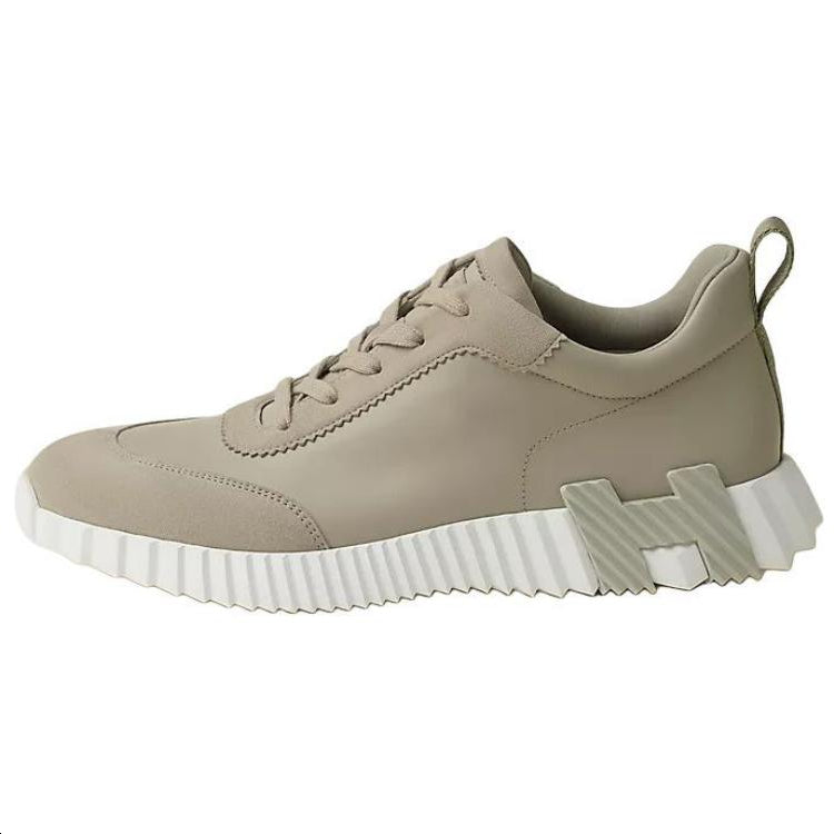 HERMES Bouncing Low-Top Casual Shoes Men's Taupe