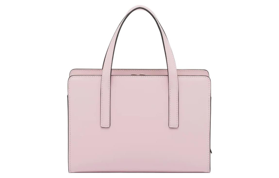 PRADA Shiny Leather Handbag Women's Snow Pink