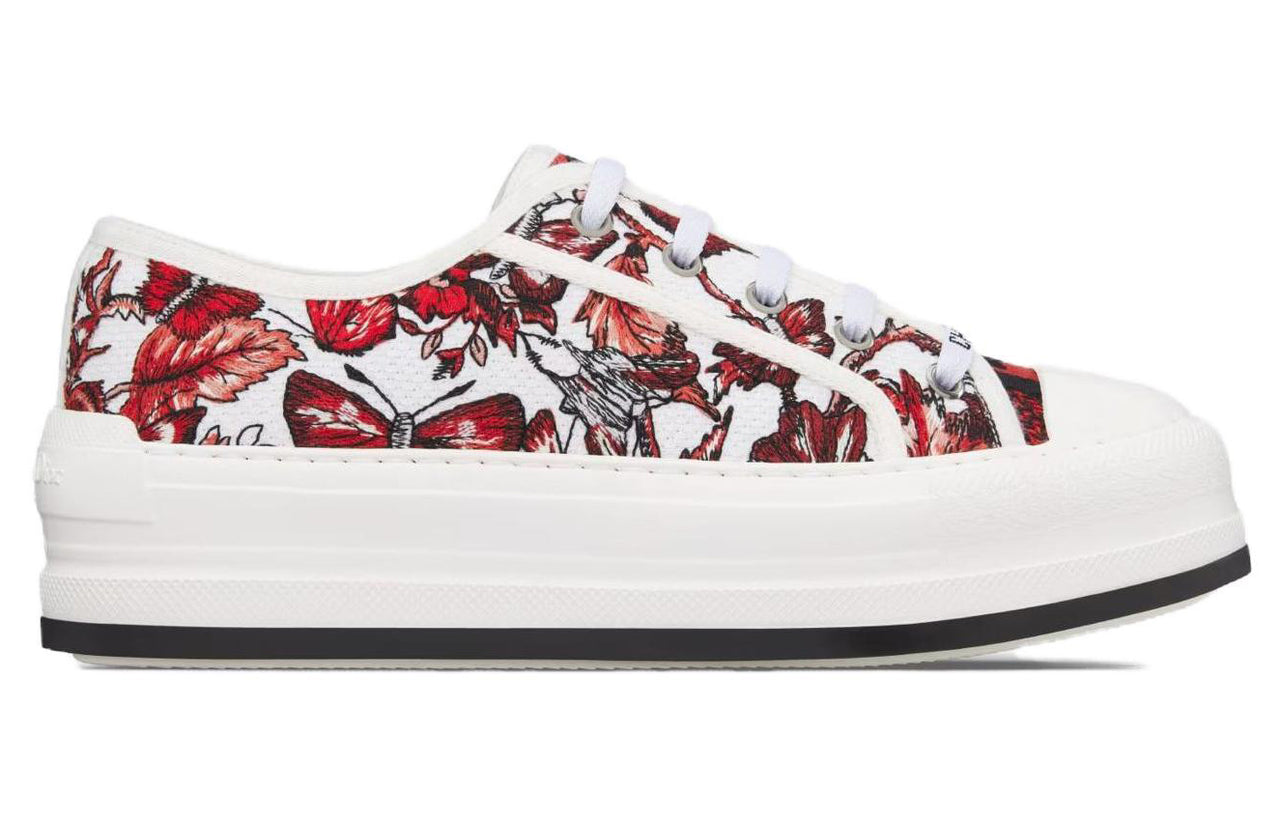 DIOR Walk'n'Dior Platform Shoes Low Top Skateboard Shoes Women's Red