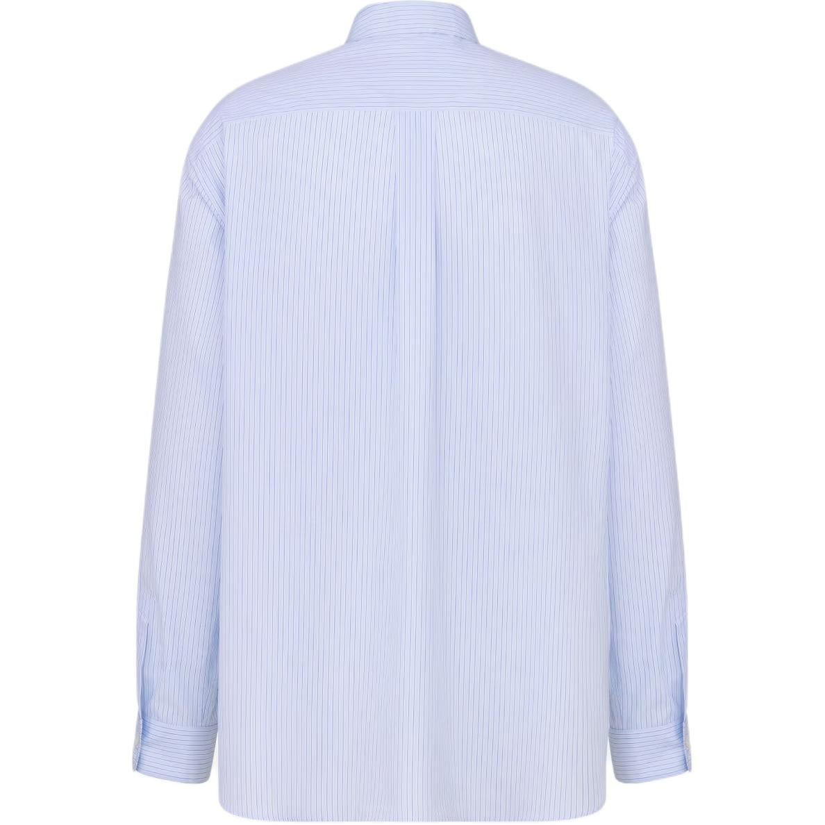 DIOR Christian DIOR Couture Embroidered Pinstriped Shirt