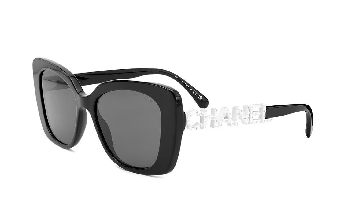 CHANEL Butterfly Sunglasses Women's Black