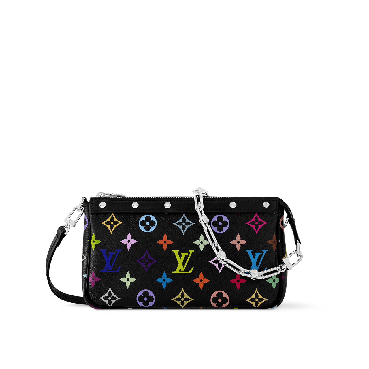 LOUIS VUITTON X Takashi Murakami Pochette Accessoires Black Multicolored