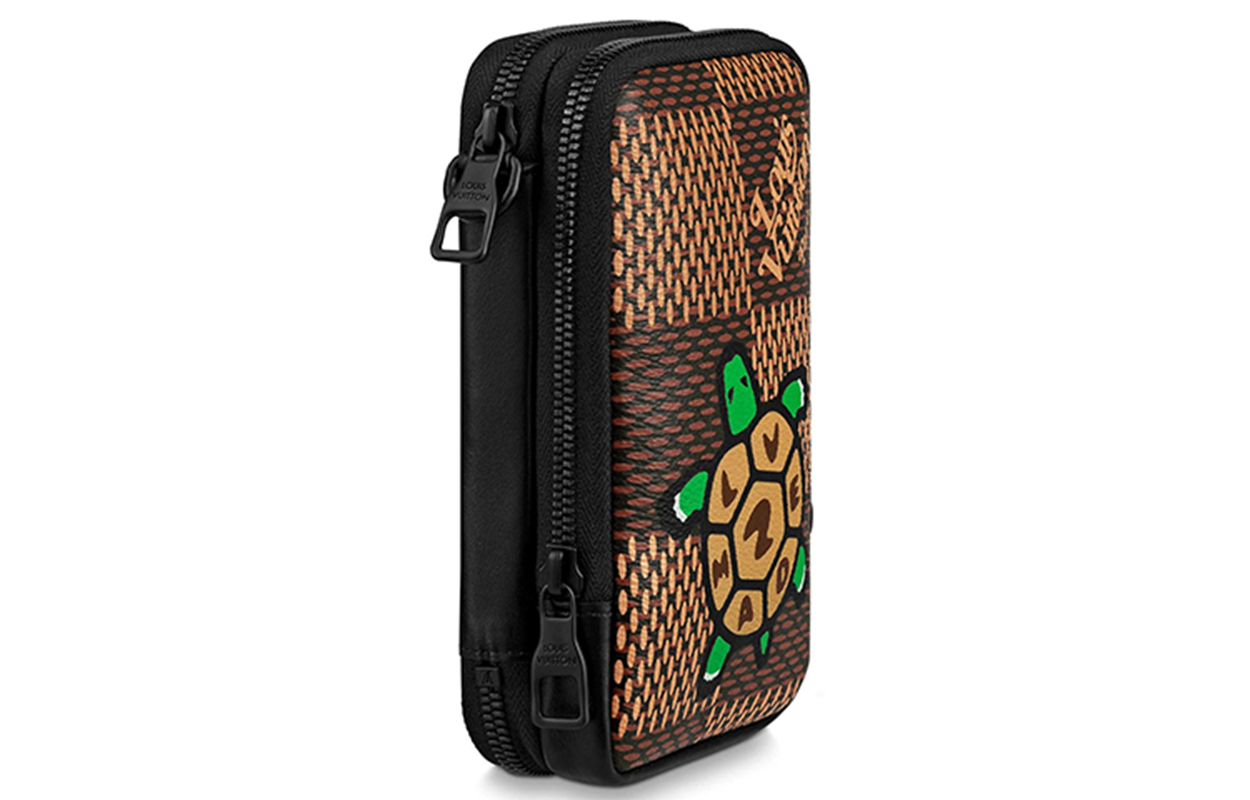 LOUIS VUITTON X NIGO Double Phone Pouch Unisex Brown