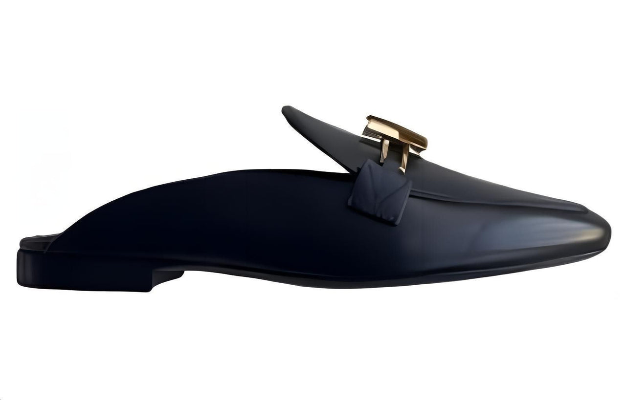 LOUIS VUITTON Slip-Resistant Slide Slippers Women's Black