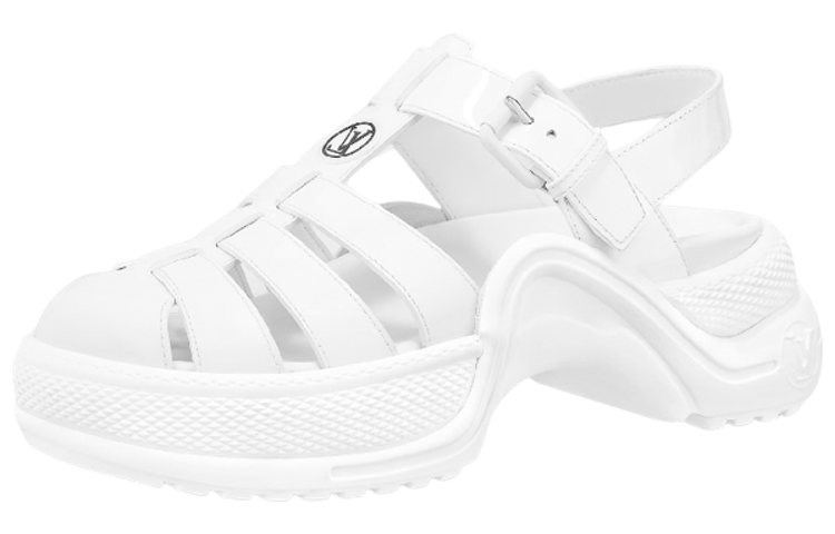 LOUIS VUITTON Archlight 1.0 Line Roman Sandals Women's White