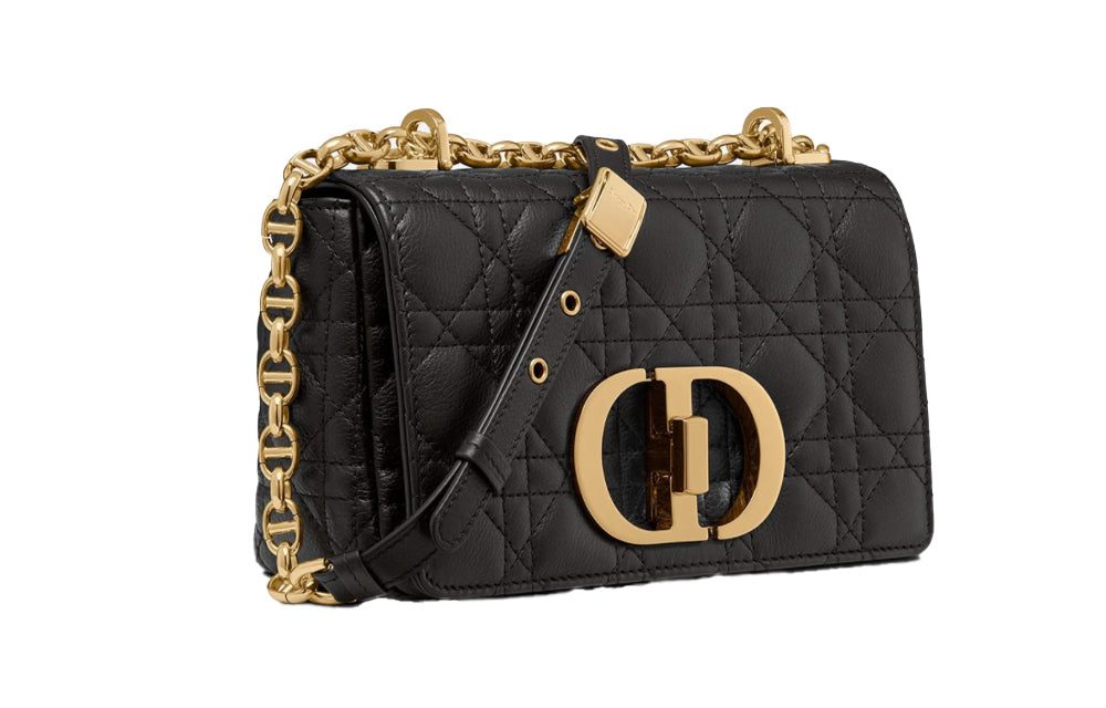 DIOR Caro Soft Cow Leather Crossbody Bag, Shoulder Bag Women's Black