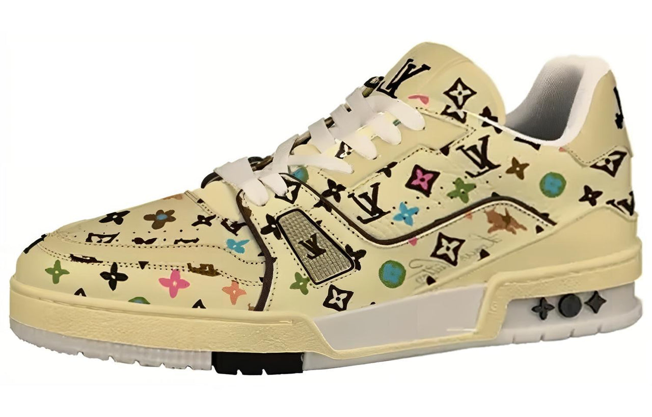 Tyler x LOUIS VUITTON Trainer Low-Top Skateboard Shoes Unisex Beige