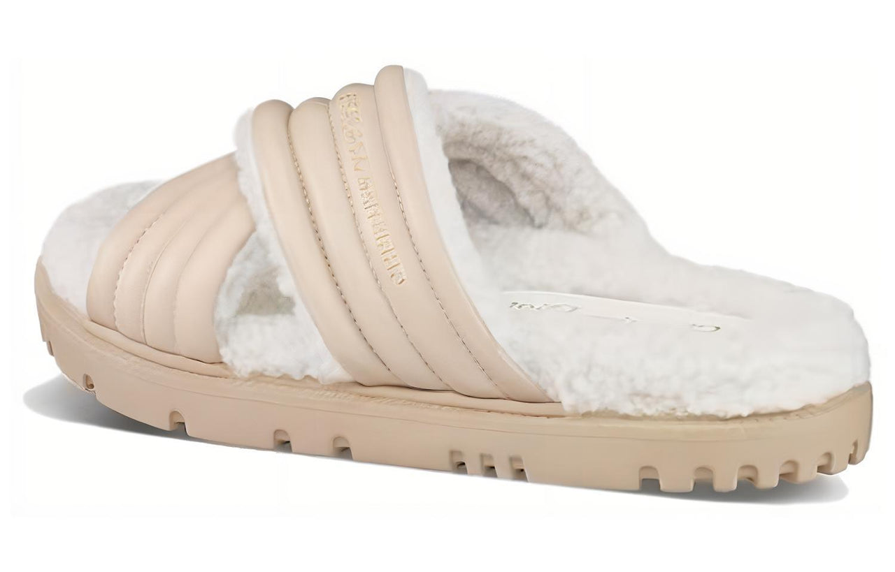 DIOR D-Cross Rubber Sole Slide Slippers Women's Ecru