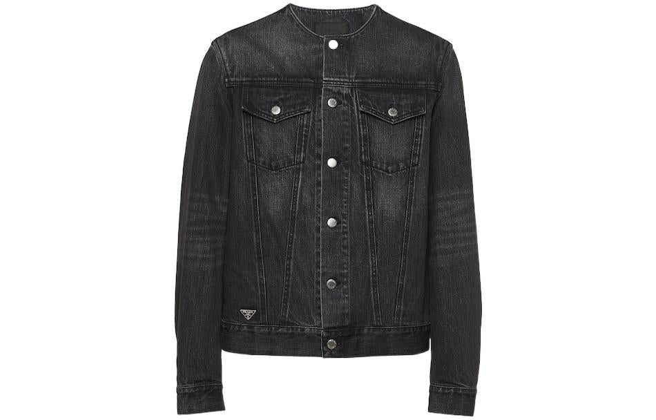 PRADA Triangle logo Denim Blouson Jacket