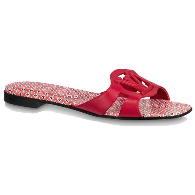 LOUIS VUITTON Isola Slide Slippers Women's Red