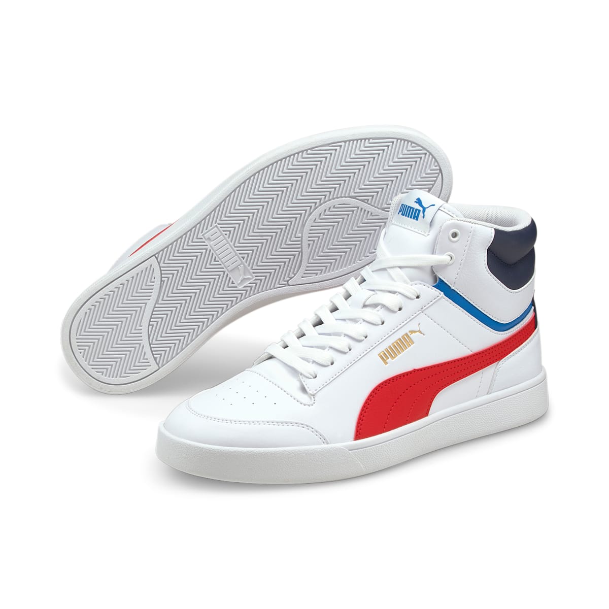PUMA Shuffle Mid 'White High Risk Red' 380748-03