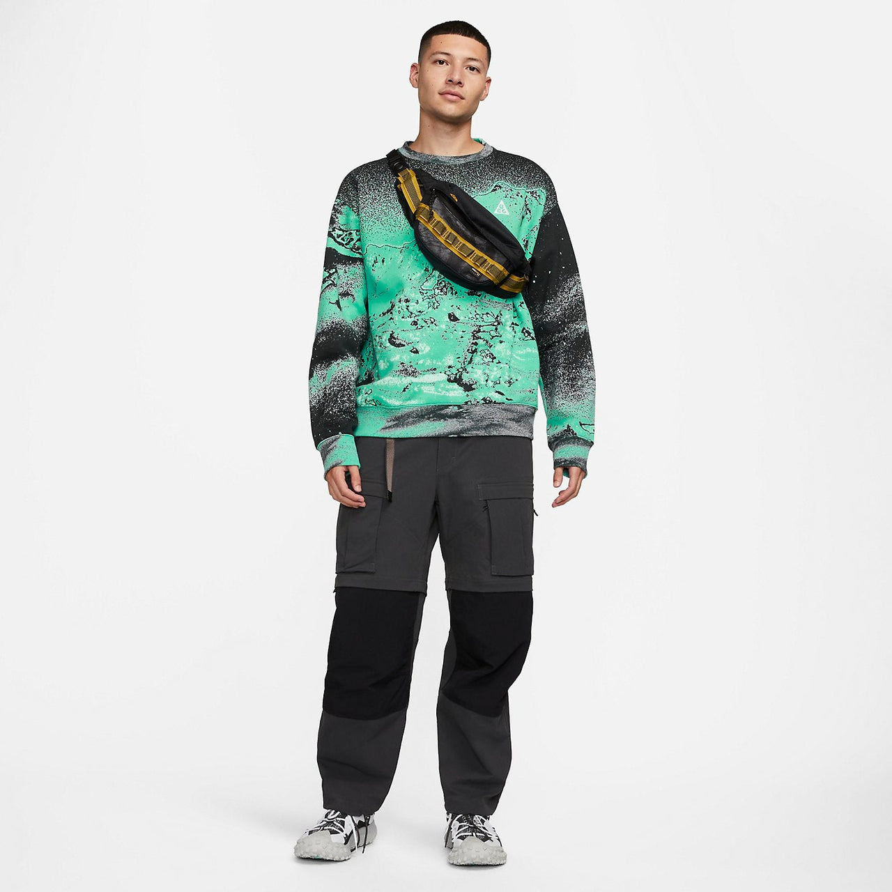 Nike ACG Therma-FIT All-Over Print Fleece Crew 'Light Menta' DQ5791-369