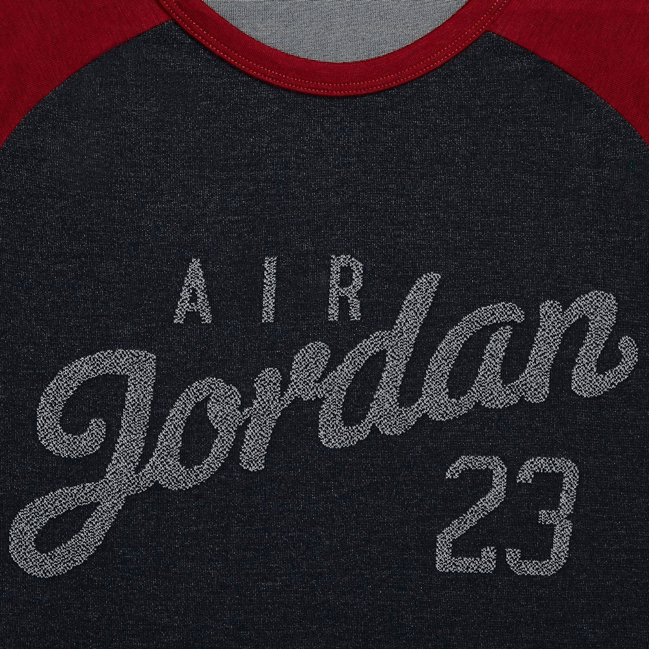 Air Jordan 23 Raglan 3/4 Sleeve Short 'Black Red' 724504-010