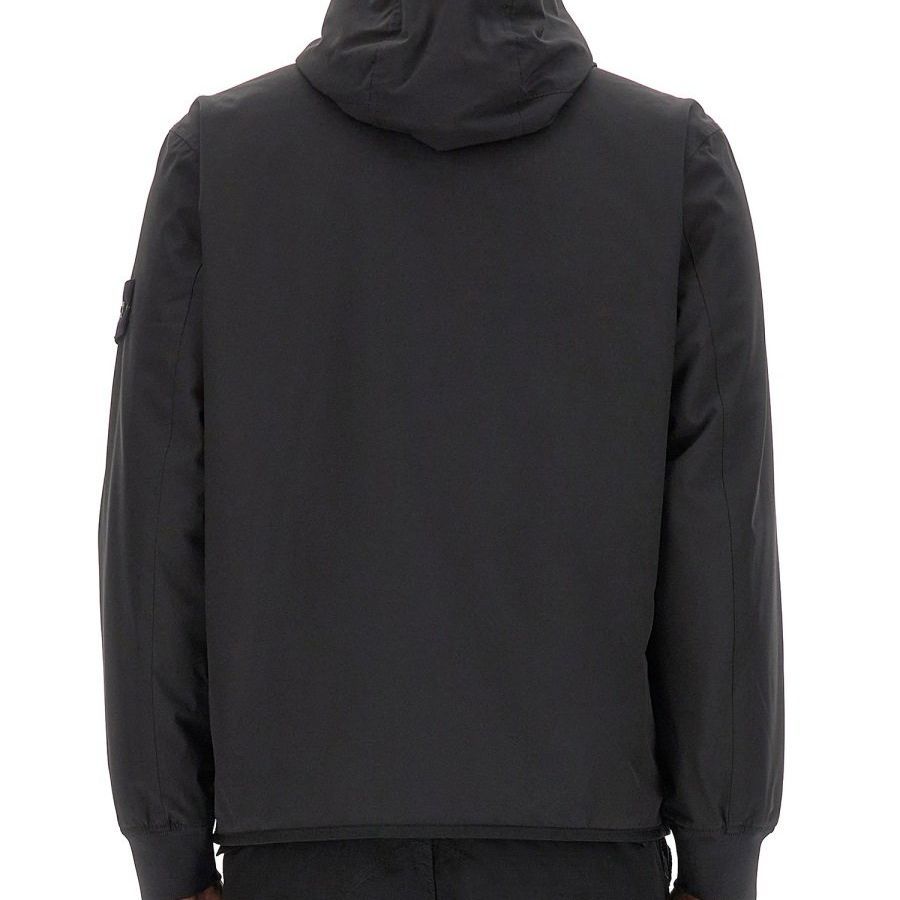 STONE ISLAND Waffen Patch Shell R Hooded Jacket 'Black' 791541027-V0029