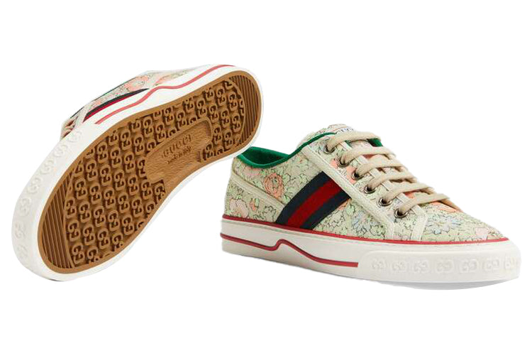 (WMNS) Liberty of London x Gucci Tennis 1977 'Floral - Mint Green' 606110-2I410-3960