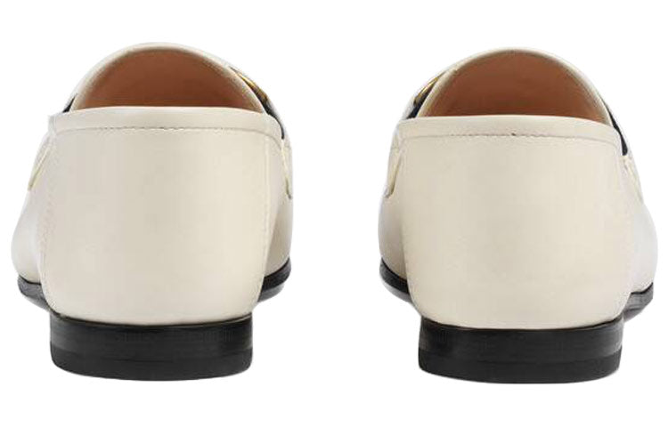 (WMNS) Gucci Loafer With Web 'White Leather' 631619-CQXM0-9065