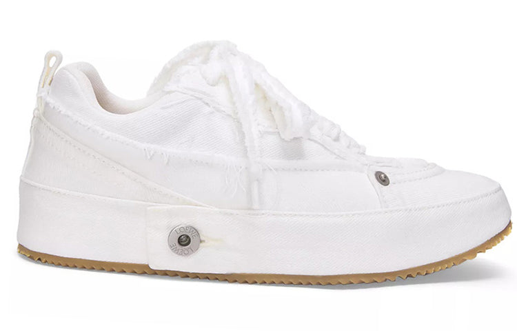 LOEWE Stylish Skateboarding Shoes Women's Cotton White