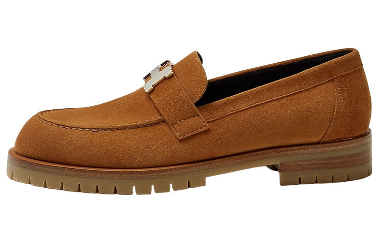 HERMES Casual Single Shoes Women's Brown