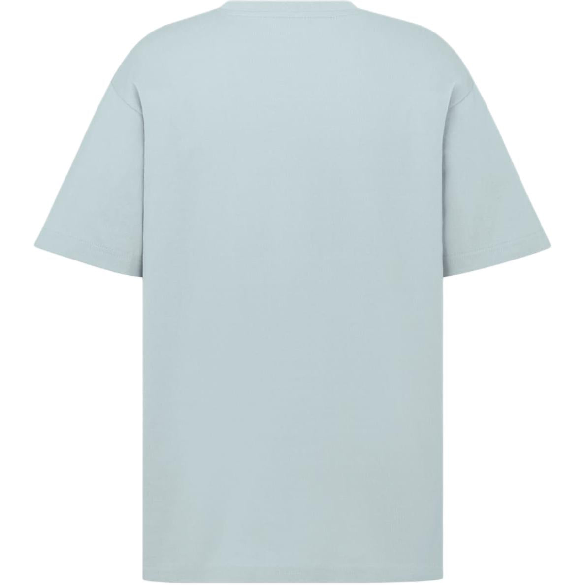 DIOR Letter Logo Emblem Crew Neck Loose Fit Short Sleeved T Shirt T Shirt Men's Blue