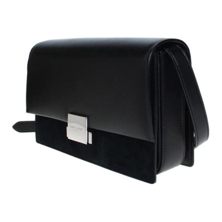 SAINT LAURENT Smooth Cow Leather Shoulder Bag Crossbody Bag Regular Women's Black