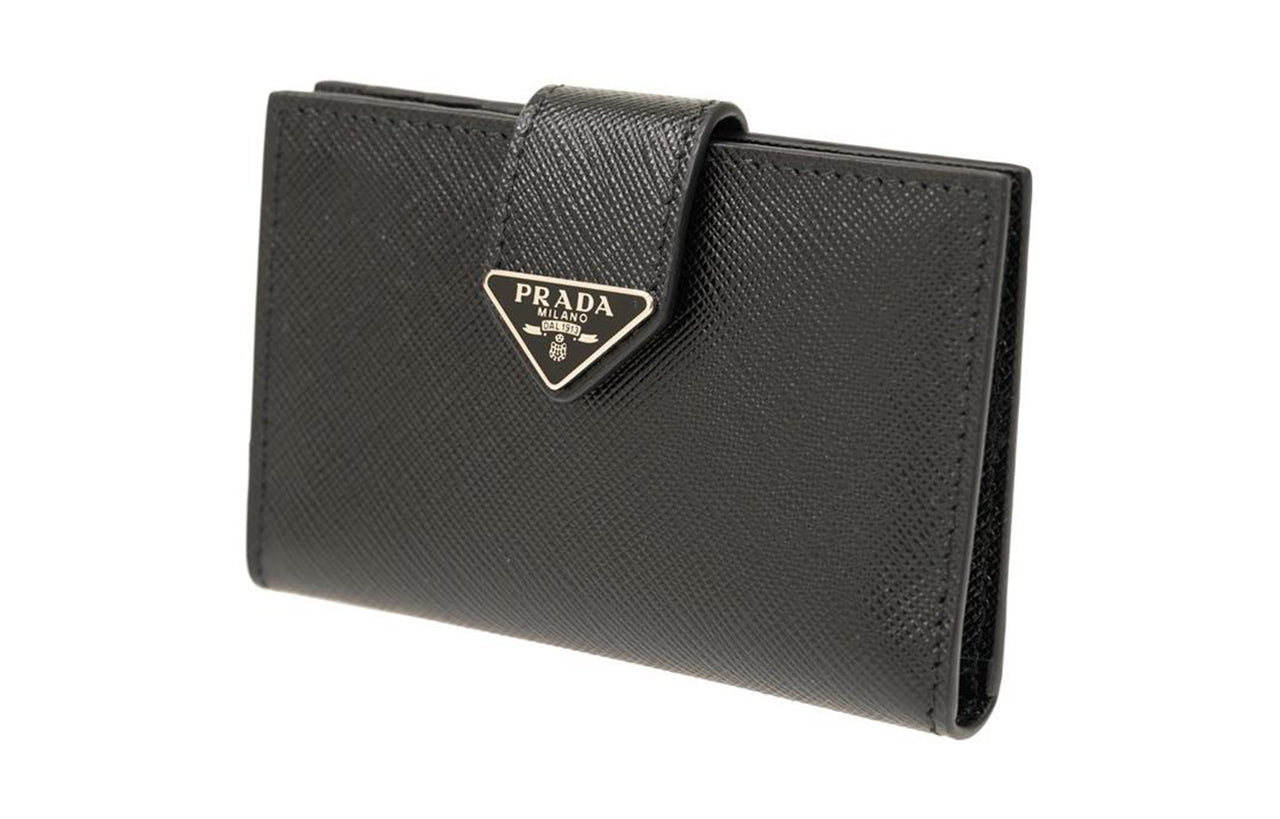 PRADA Calfskin Wallet Regular Women's Black