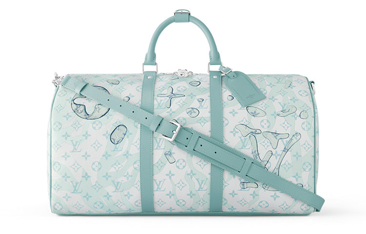 LOUIS VUITTON Keepall Bandouliere 50 Crystal Blue