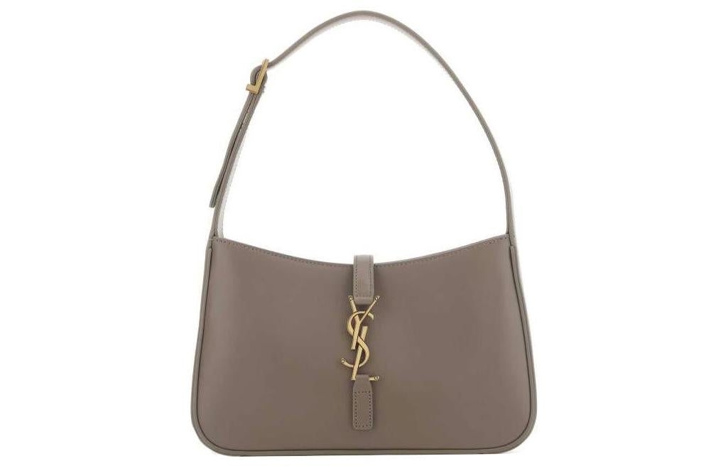 SAINT LAURENT LE5A7 Cow Leather Hobo Bag, Handbag, Shoulder Bag Women's Brown