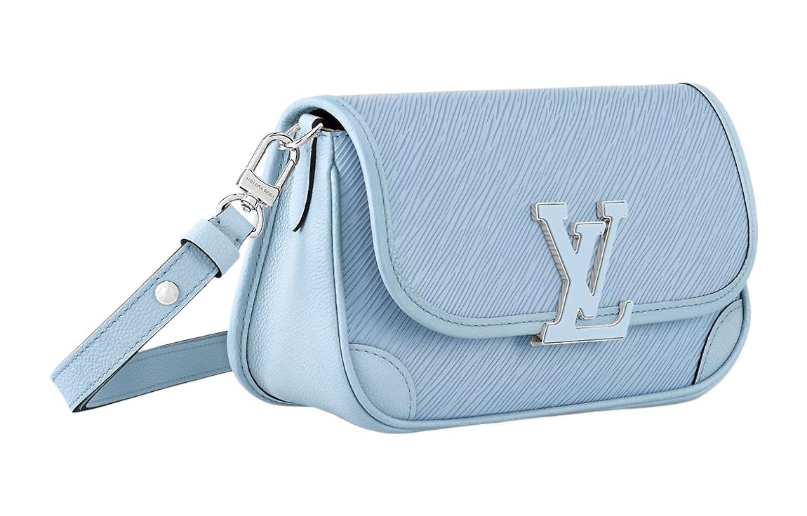 LOUIS VUITTON Epi Grain Cow Leather Crossbody Bag, Shoulder Bag Women's Blue