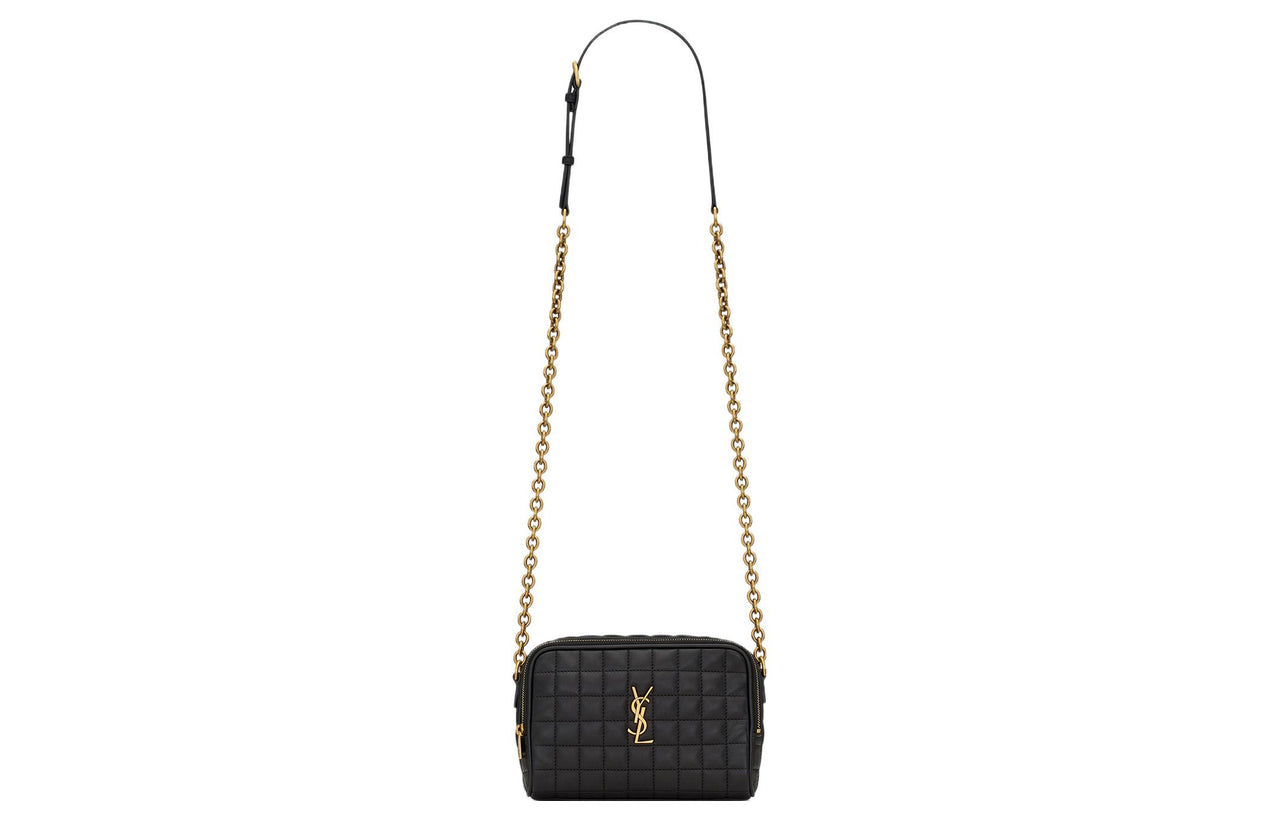 SAINT LAURENT Sheepskin Camera Bag Shoulder Bag Crossbody Bag Mini Women's Black