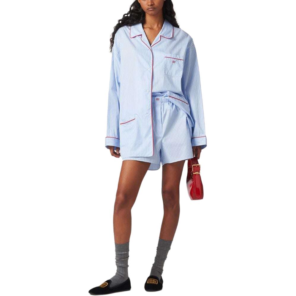 MIU MIU SS24 Casual Shorts Women's Blue