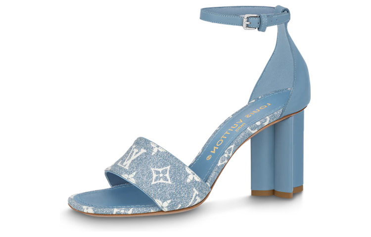 LOUIS VUITTON Silhouette Strap Sandals Women's Blue