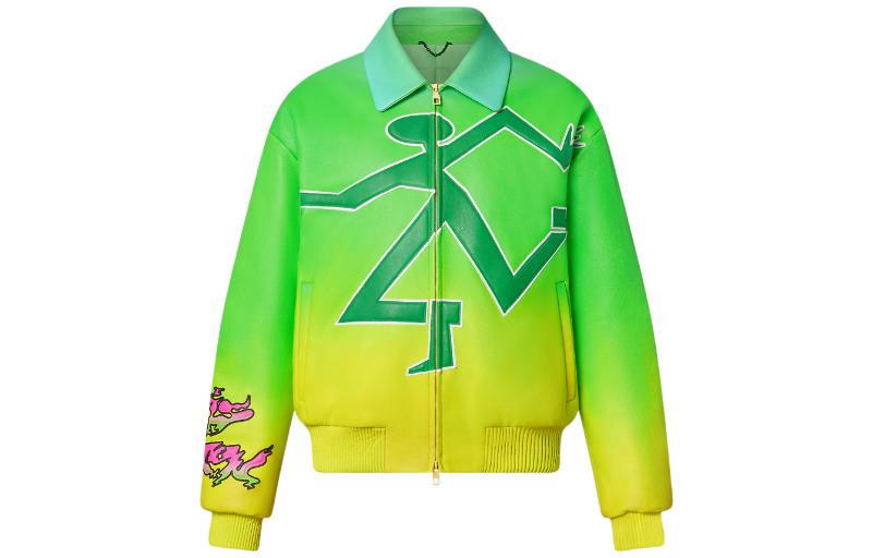 LOUIS VUITTON Fluo Gradient Leather Bomber