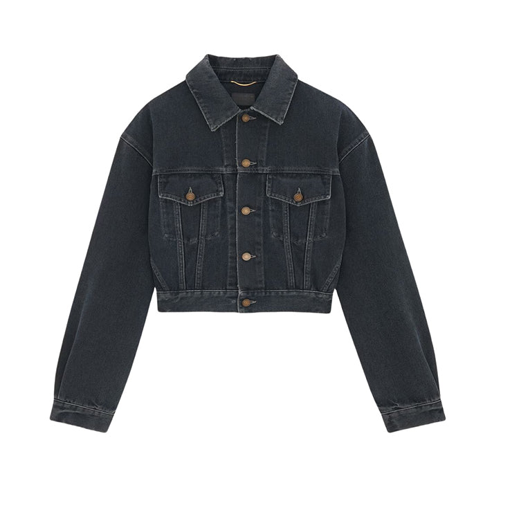SAINT LAURENT Neo 80s Denim Jacket 'Black'