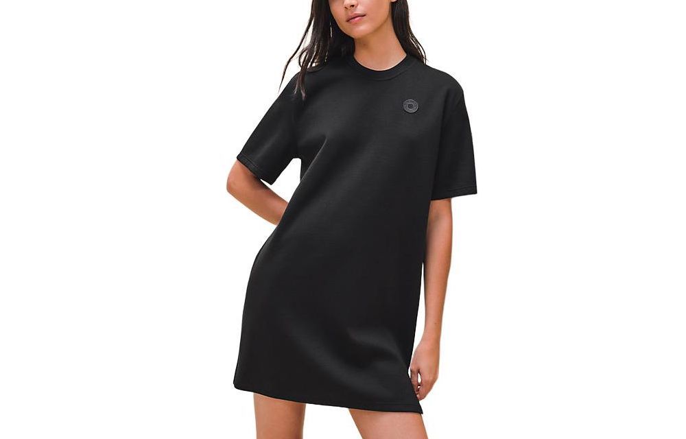 HERMES Drop Shoulder Sleeve T-Shirt Women's Black