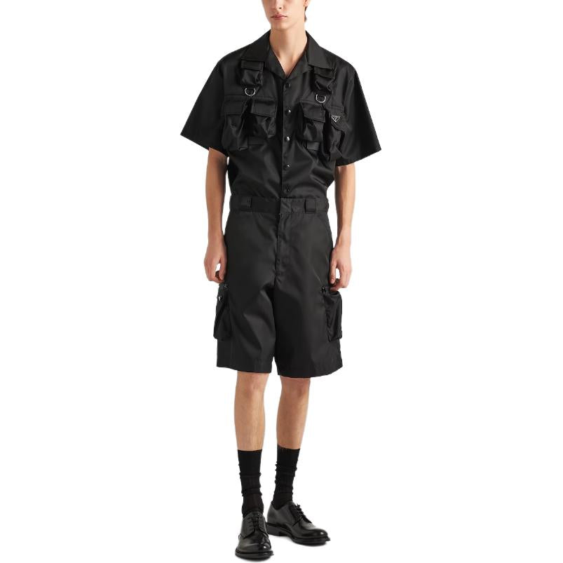 PRADA Triangle Plaque Short Sleeved Cargo Shirt