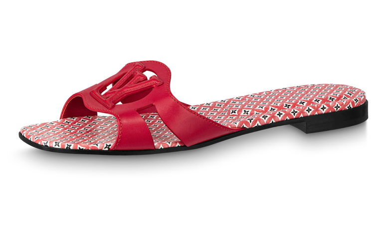 LOUIS VUITTON Isola Slide Slippers Women's Red