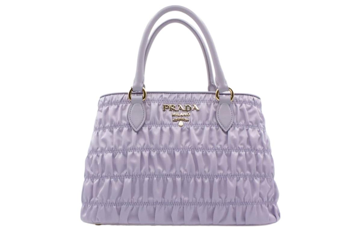 PRADA Nylon With Leather Shoulder Bag, Crossbody Bag, Handbag Women's Purple